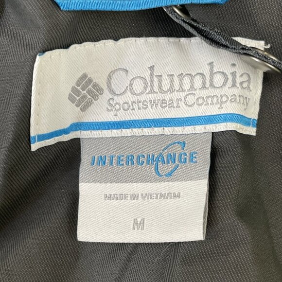 Columbia Interchange Shell Jacket Youth Boy’s M Full Zip Ski Black Blue - Picture 5 of 11